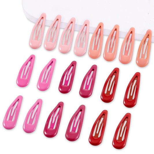 Cptots front view of red and pink clip set showing variety and durable finish