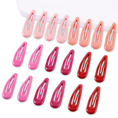Cptots front view of red and pink clip set showing variety and durable finish