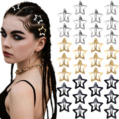Cptots front view of 30-piece star clip pack showing colors and count, perfect for variety