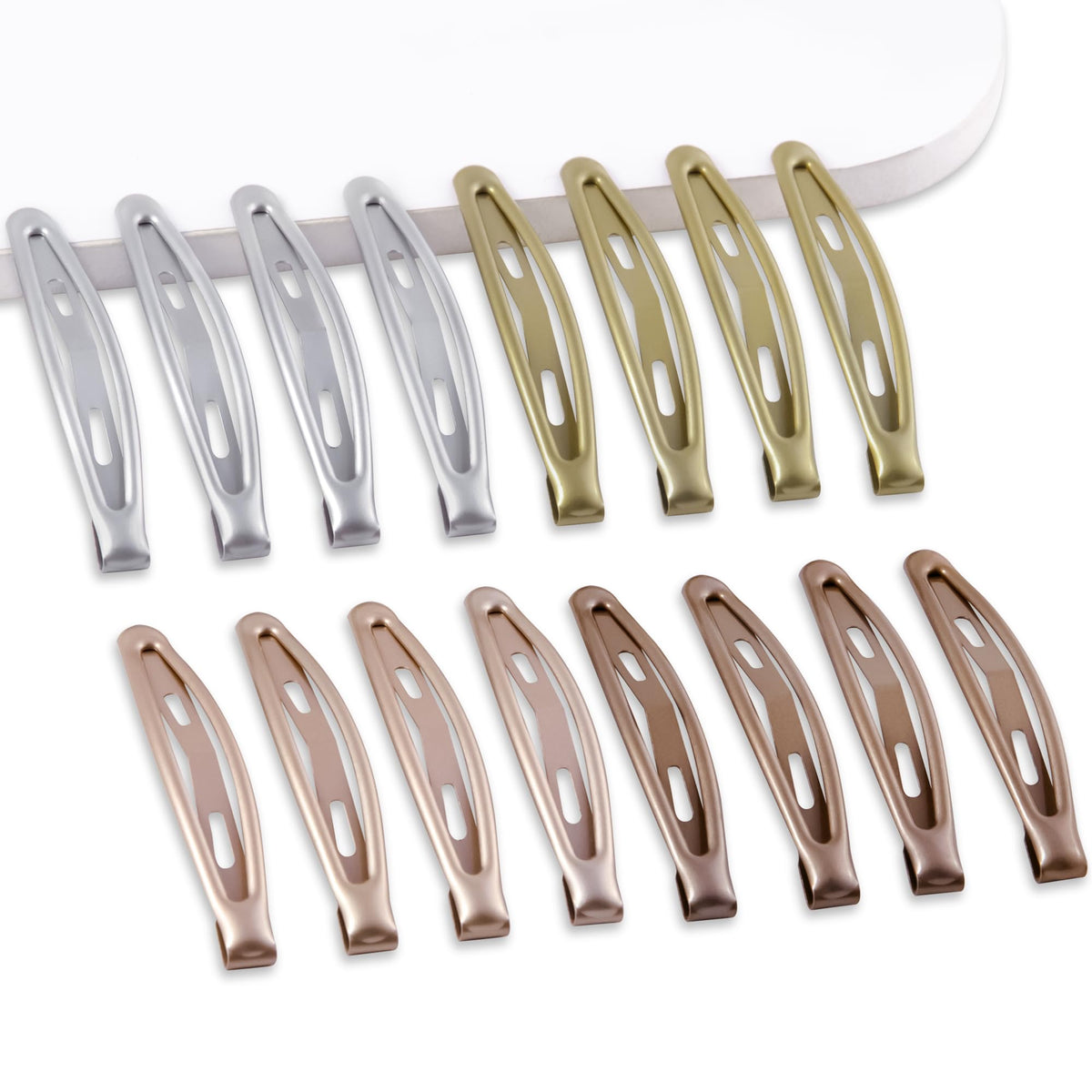 Cptots front pack displaying 16 snap clips, organized and ready to use