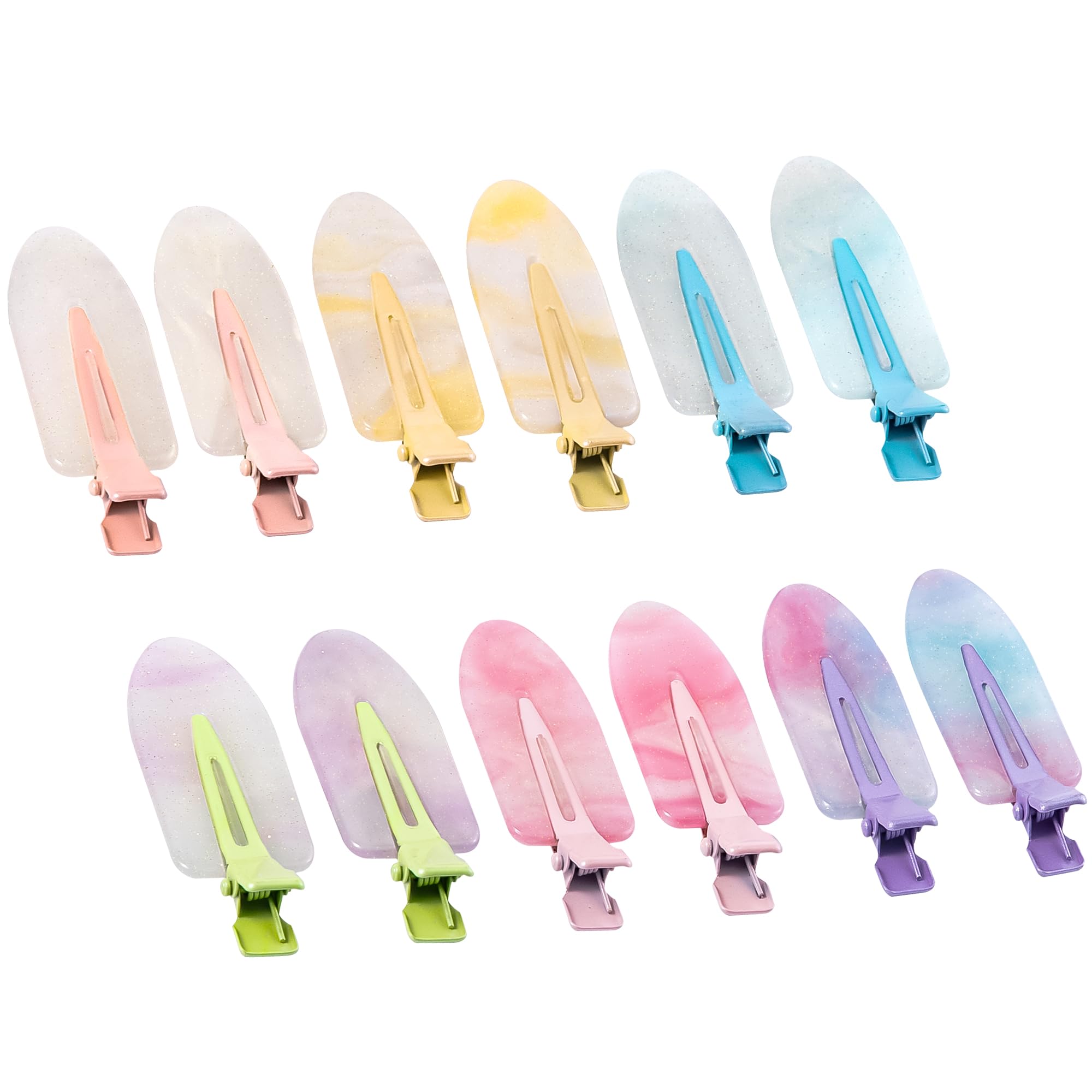 Cptots front packaging showing 12 colorful no-crease clips, easy storage benefit