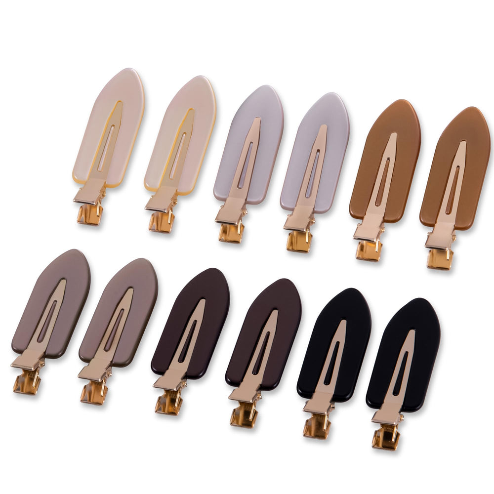 Cptots front packaging showing 12 creaseless hair clips and organized box for easy storage