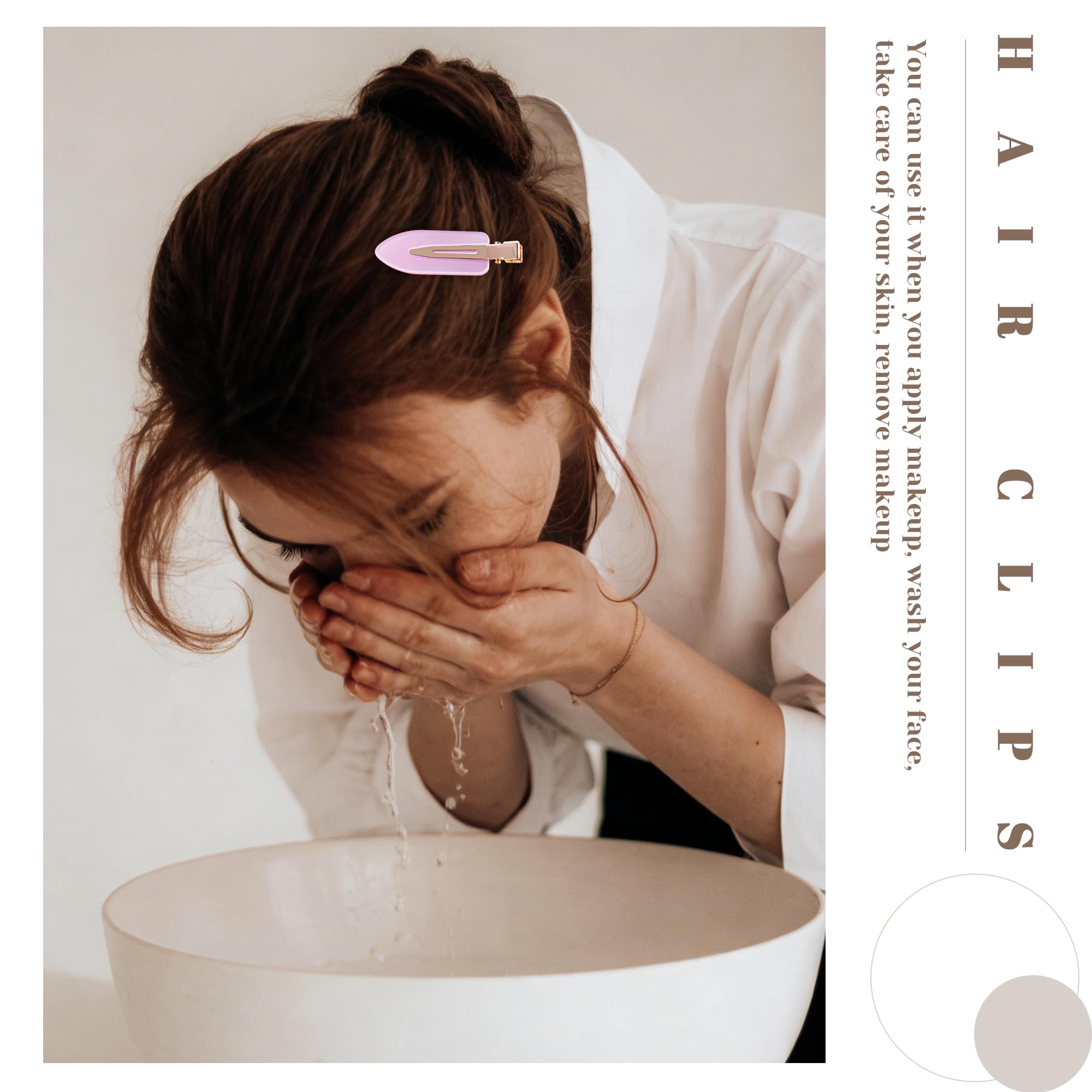 Cptots clip securing thick hair without causing creases
