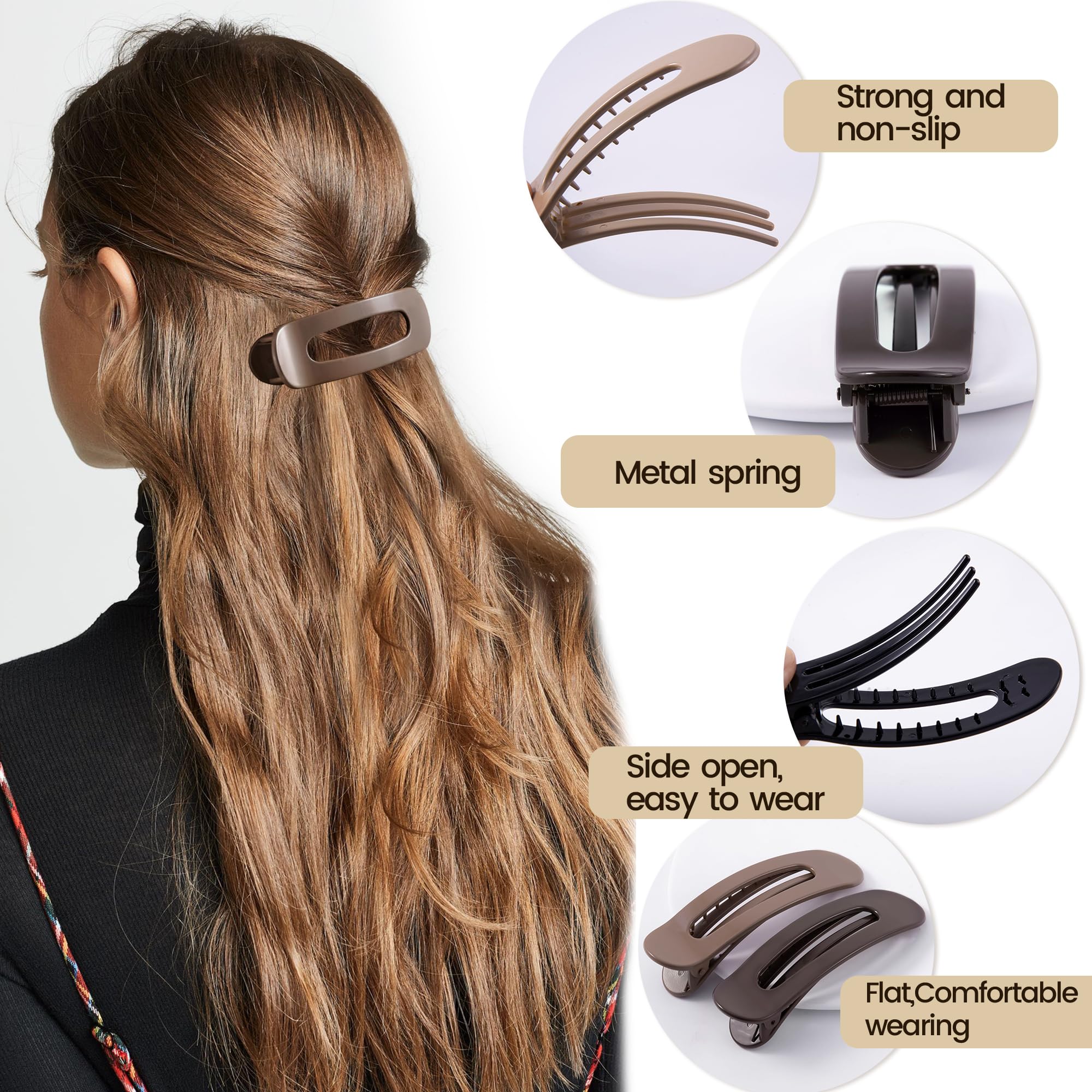Cptots in use securing a half-up hairstyle for crease-free styling