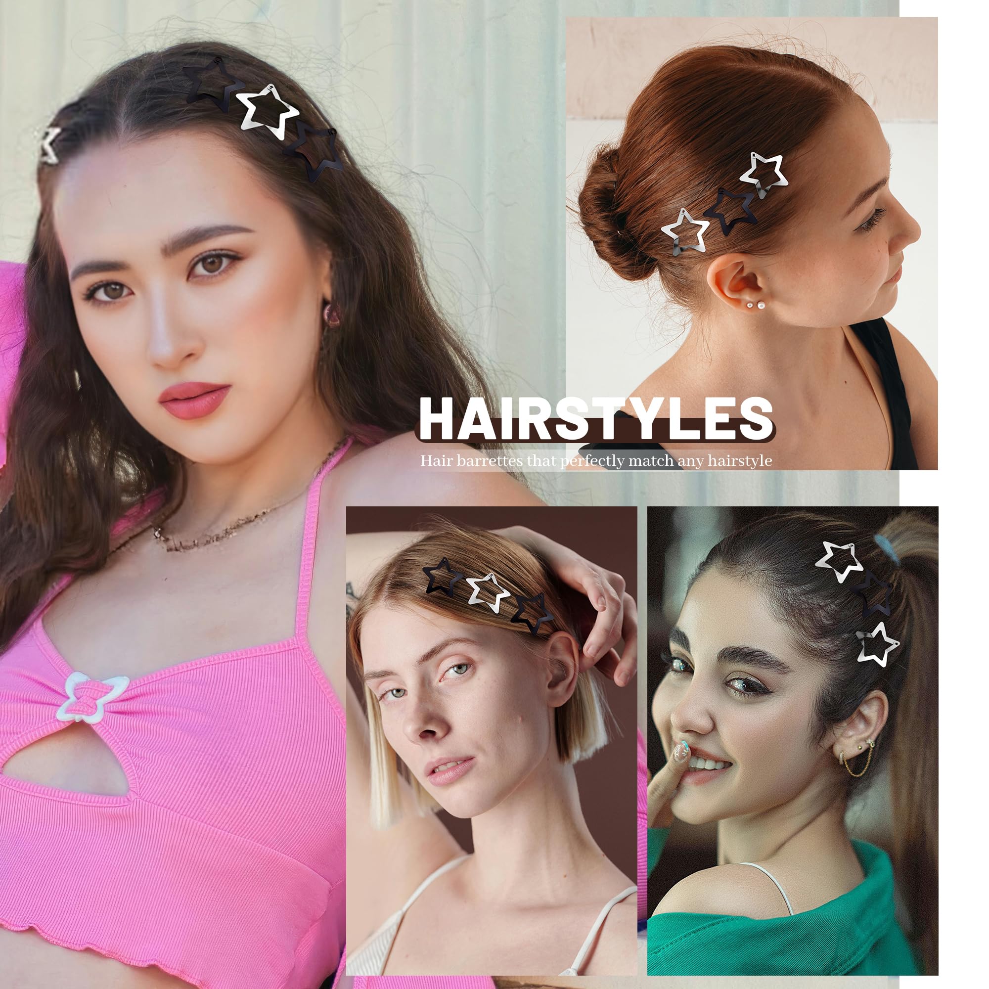 Cptots star clips in a party hairstyle adding subtle sparkle