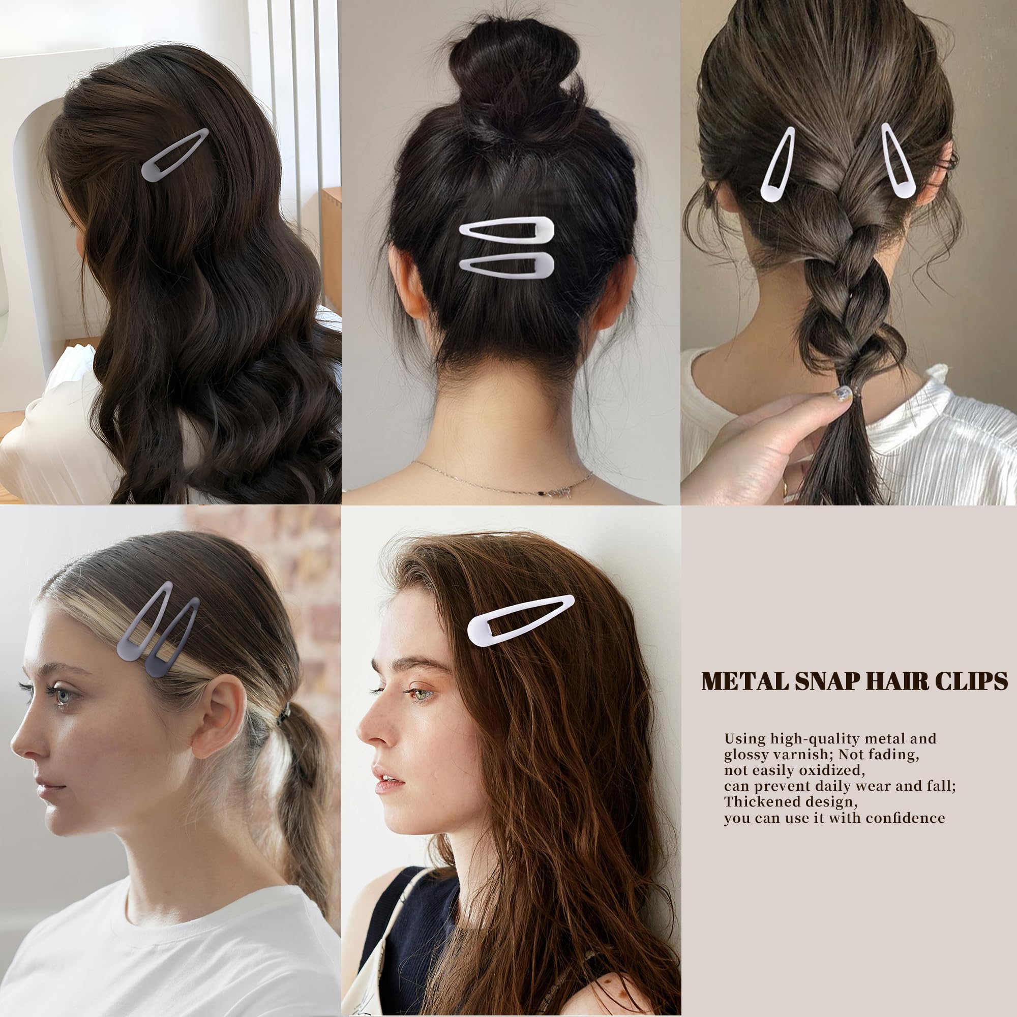 Cptots clip used by a woman styling hair for a polished look