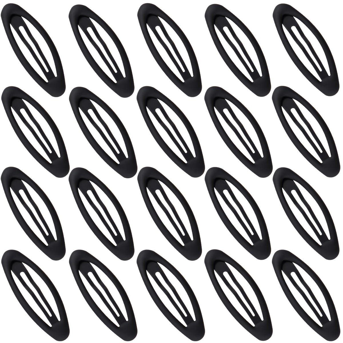 Cptots oval front view showing matte black design and secure hold