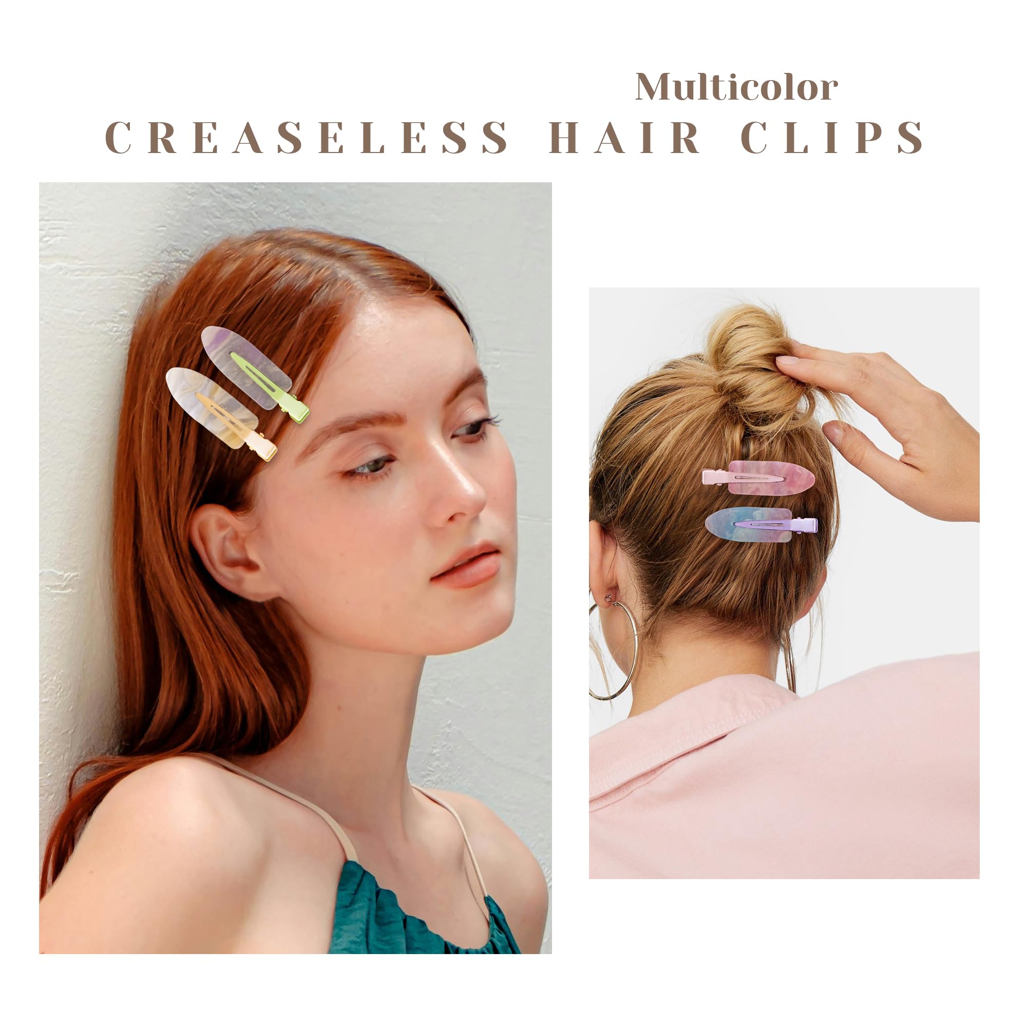 Cptots clips used on model during styling, professional-looking hold benefit