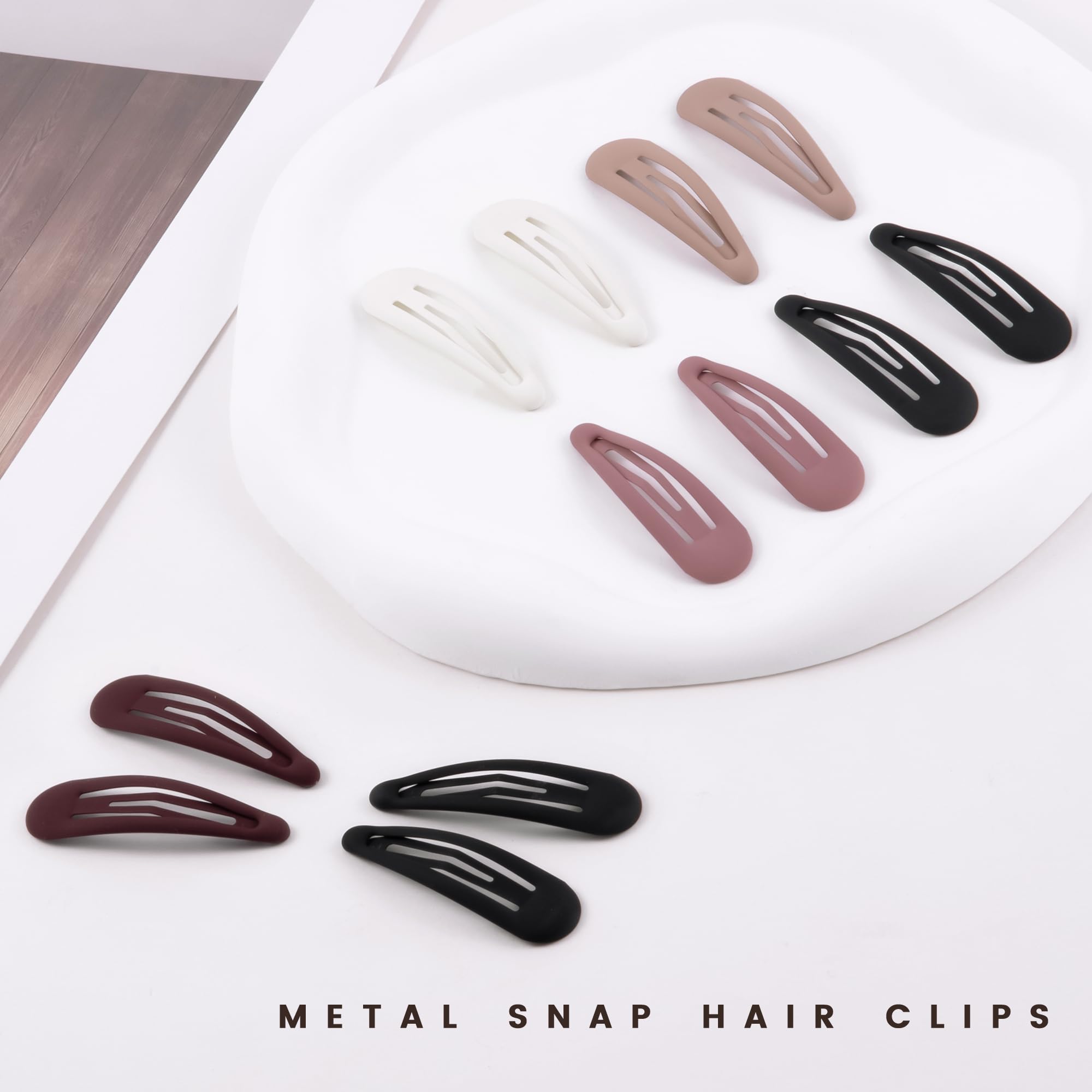 Cptots texture view of matte finish and smooth edges, gentle on hair