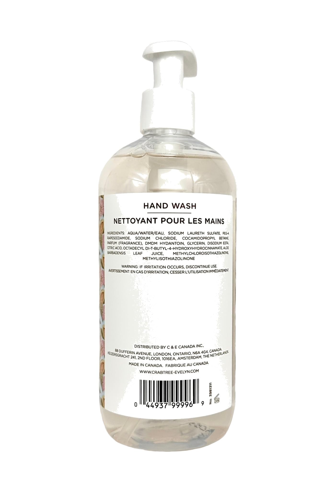 Crabtree & Evelyn close-up of hand-wash foam with coconut and honey to highlight moisturizing benefits