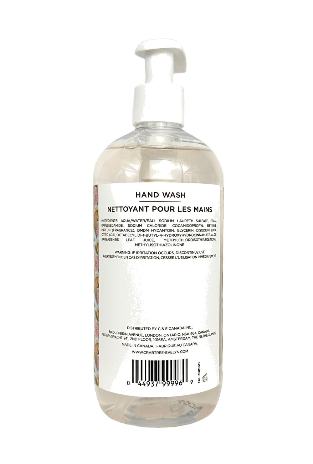Crabtree & Evelyn close-up of hand-wash foam with coconut and honey to highlight moisturizing benefits