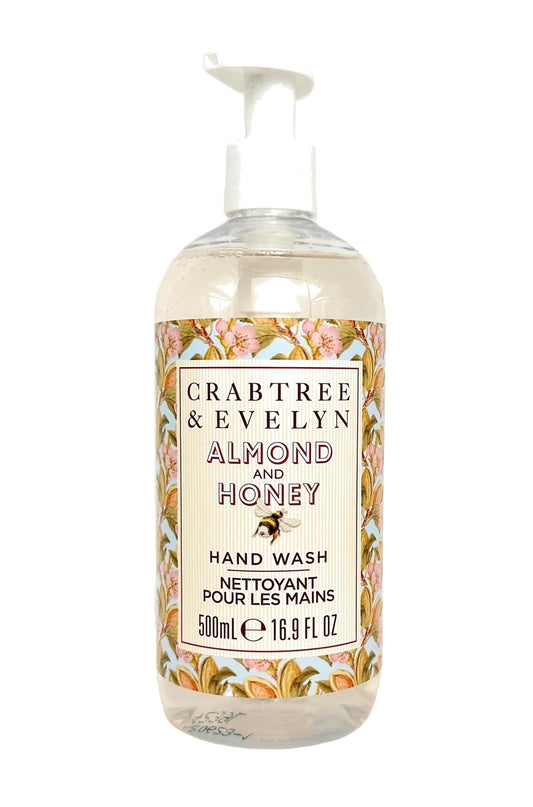 Crabtree & Evelyn front bottle view showing elegant label and convenient pump for everyday use