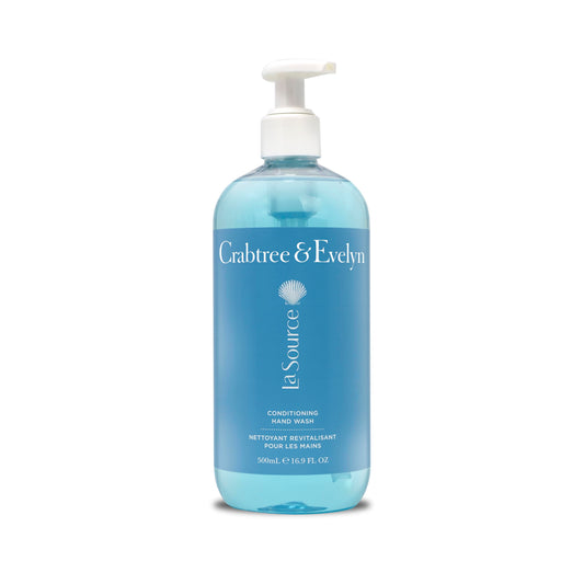 Crabtree & Evelyn pump bottle front view showing label and 16.9 oz, fresh sea scent