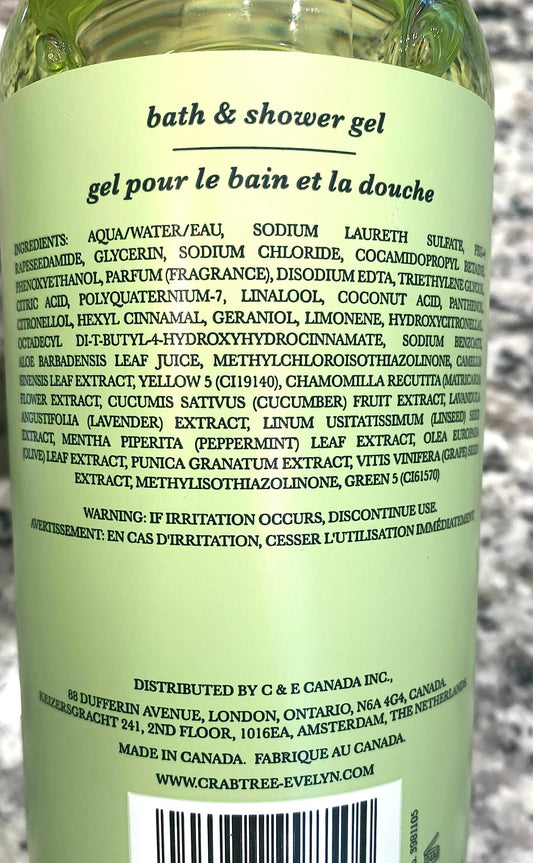 Crabtree & Evelyn Lily gel lather closeup demonstrating rich moisturizing foam