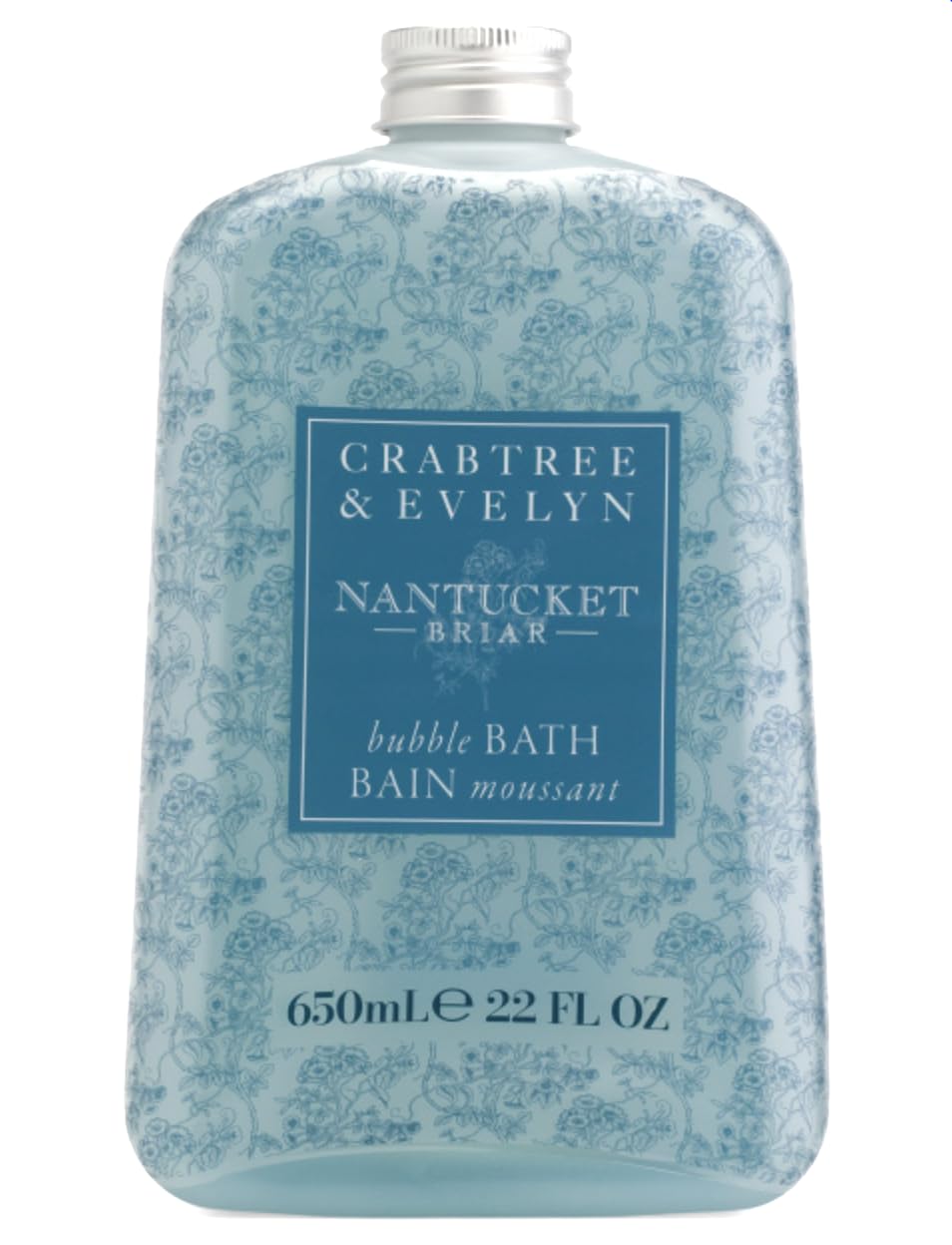 Crabtree & Evelyn bottle front view showing label and elegant packaging benefit: gift-ready presentation