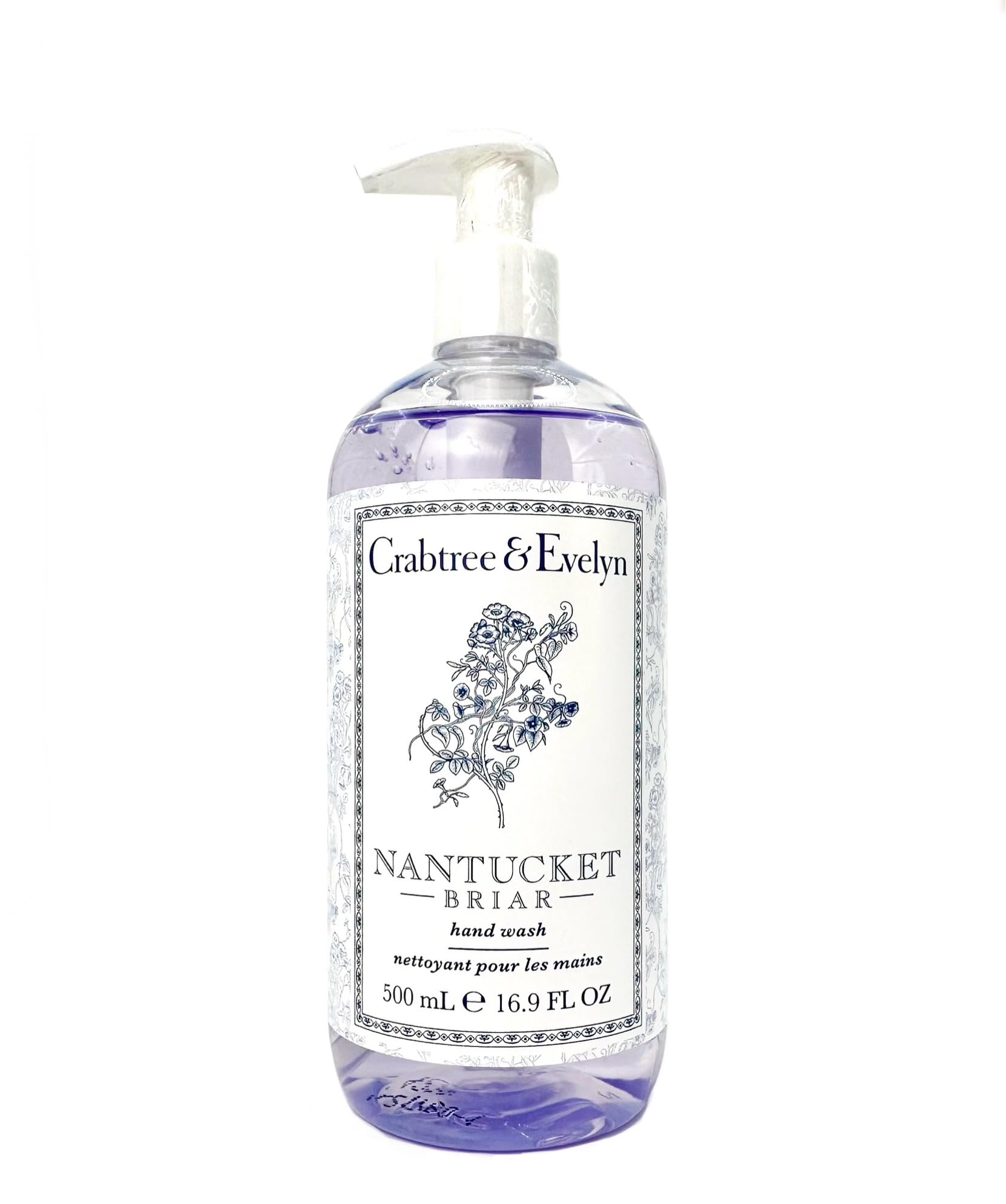 Crabtree & Evelyn front packaging showing bottle and label, conveys premium feel