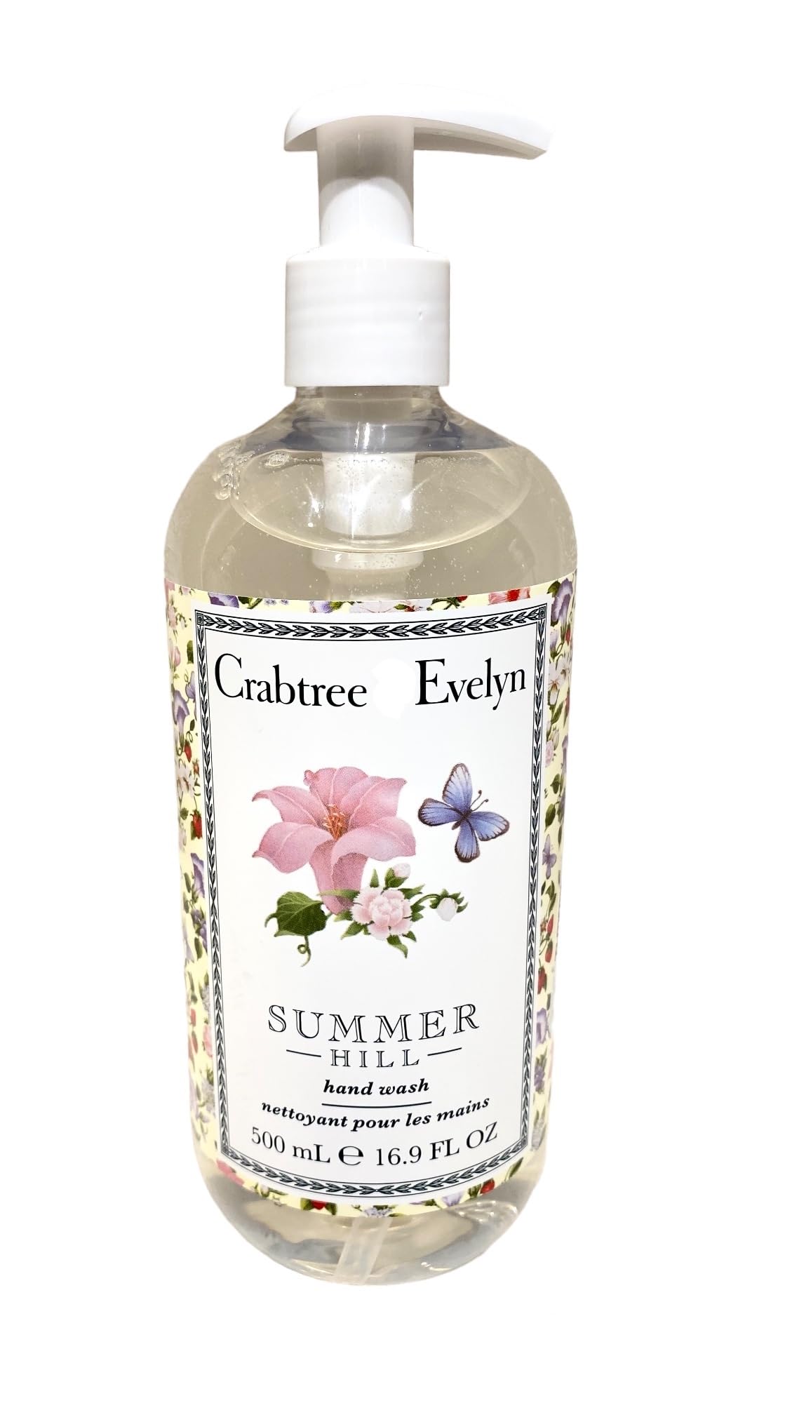 Crabtree & Evelyn front packaging showing bottle and label, communicates premium scent