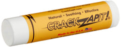 CRACKZAPIT! front tube view showing compact portable balm and easy carry benefit