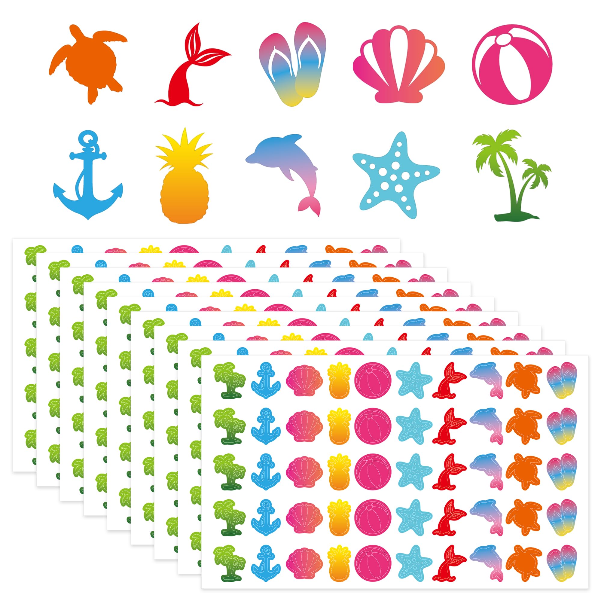 CRASHOT front packaging showing tropical ocean sticker assortment and quantity benefit