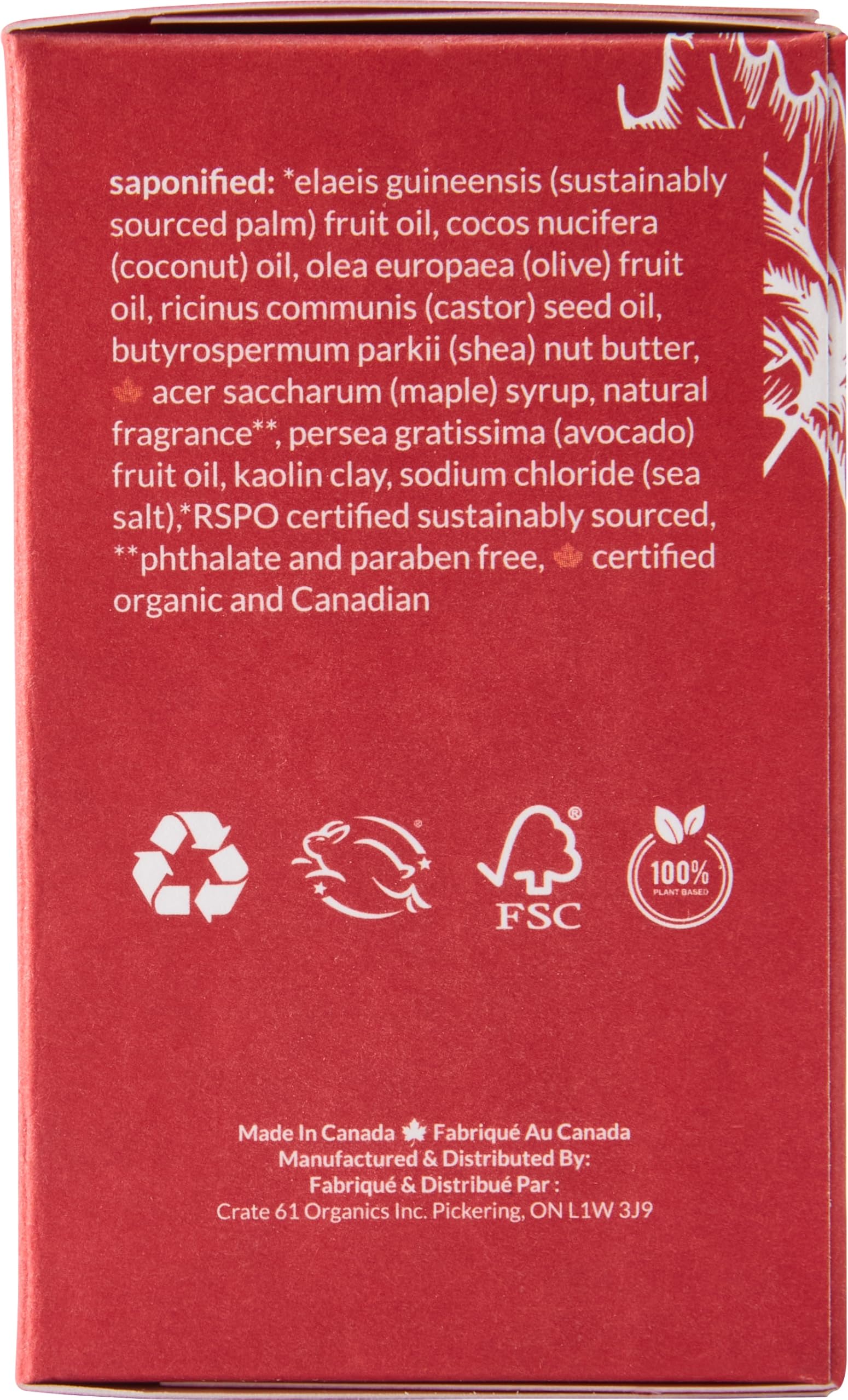 Crate 61 Organics hand-poured bar showing artisanal small-batch quality