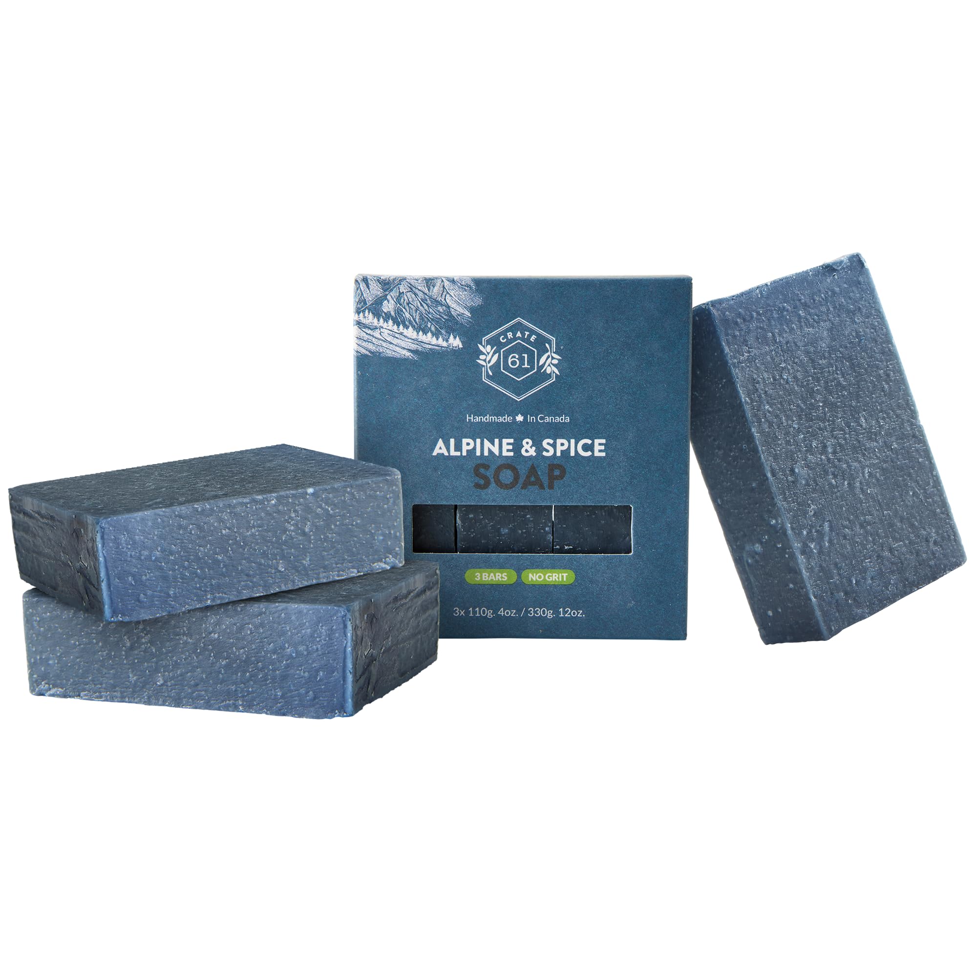 Crate 61 Organics front packaging showing Alpine & Spice gift-ready box