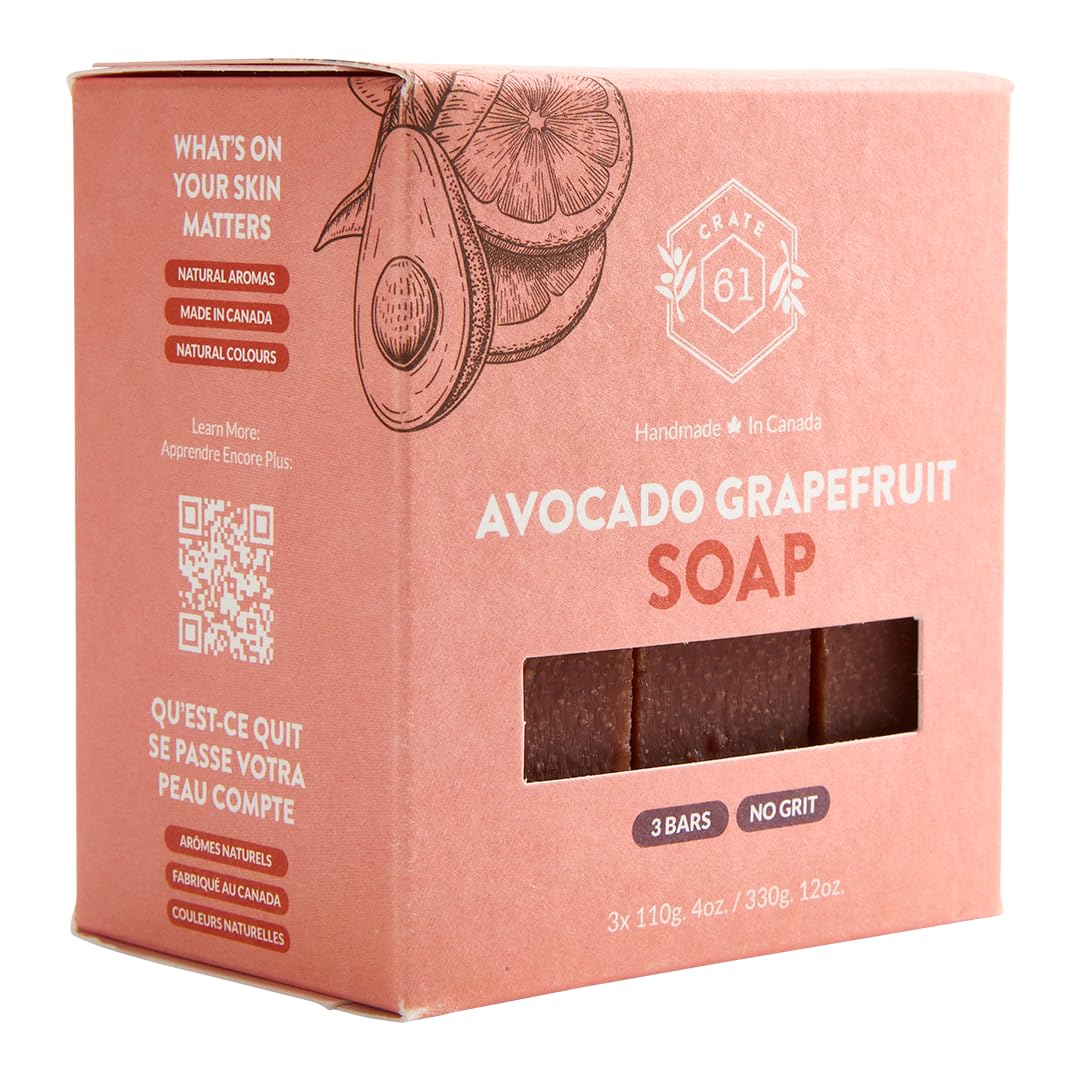 Crate 61 Organics bar close-up texture highlighting creamy lather and moisturizing feel