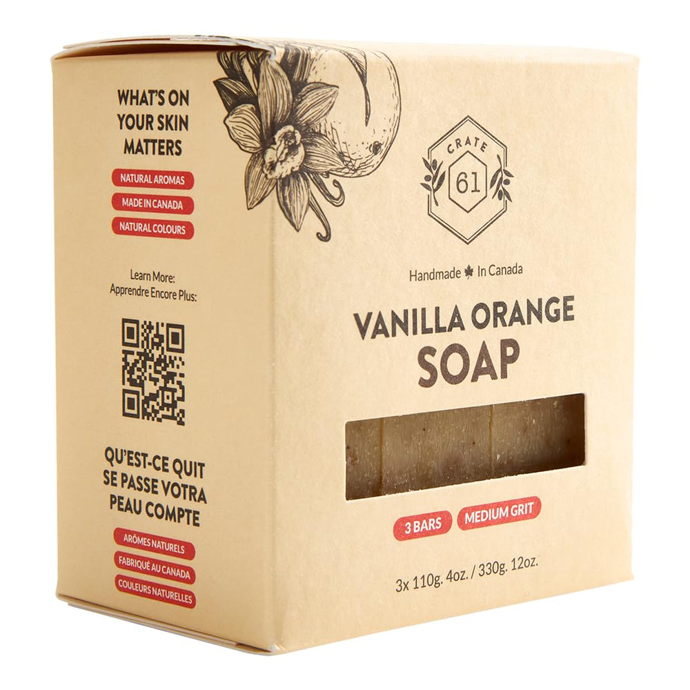 Crate 61 Organics close-up texture showing smooth cured surface for creamy lather