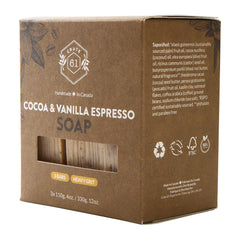Crate 61 Organics label detail with ingredient list and transparency benefit