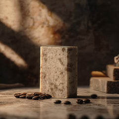 Crate 61 Organics bar held for scale illustrating ideal size and travel-ready benefit