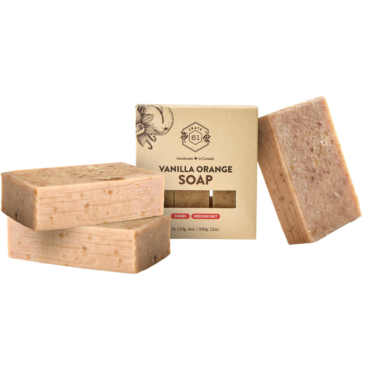 Crate 61 Organics front packaging showing scent and recyclable packaging benefit