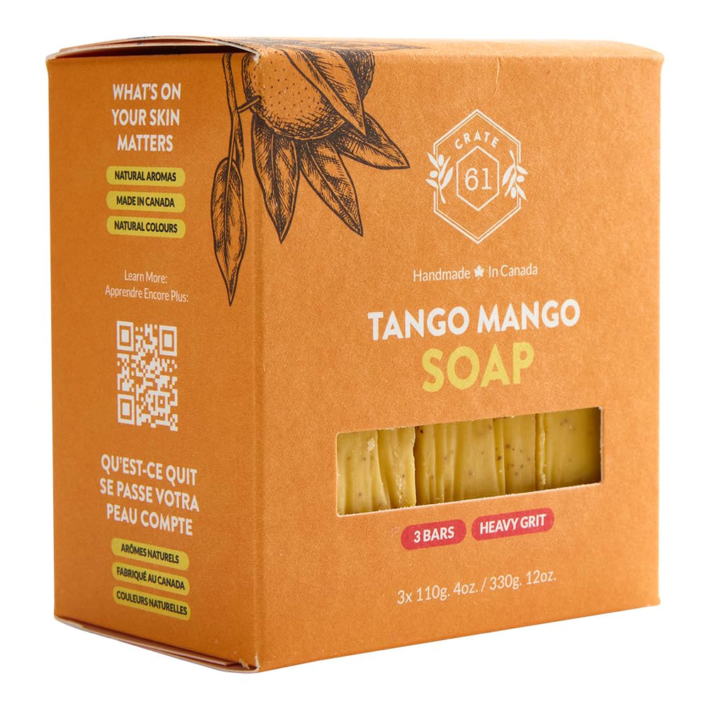 Crate 61 Organics bar close-up revealing creamy texture and moisturizing benefit