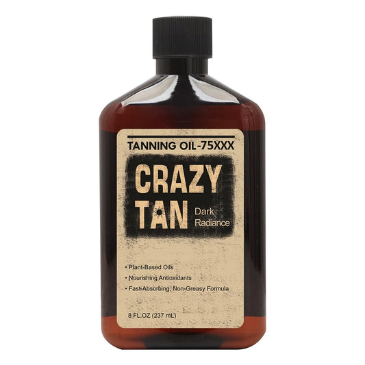 Crazytan front bottle showing label and coconut scent benefit
