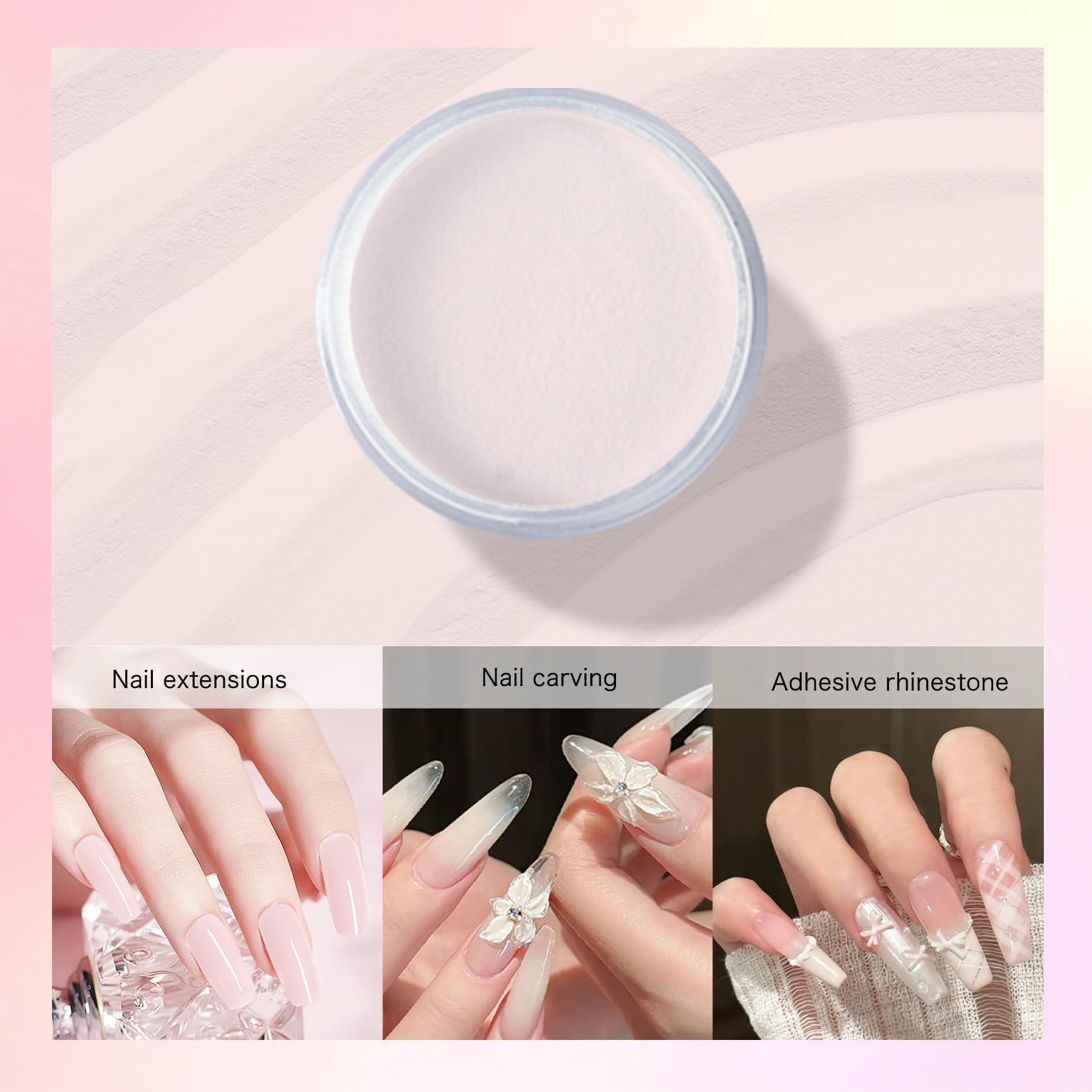 Creaglam brush applying powder and monomer demonstrating easy sculpting control