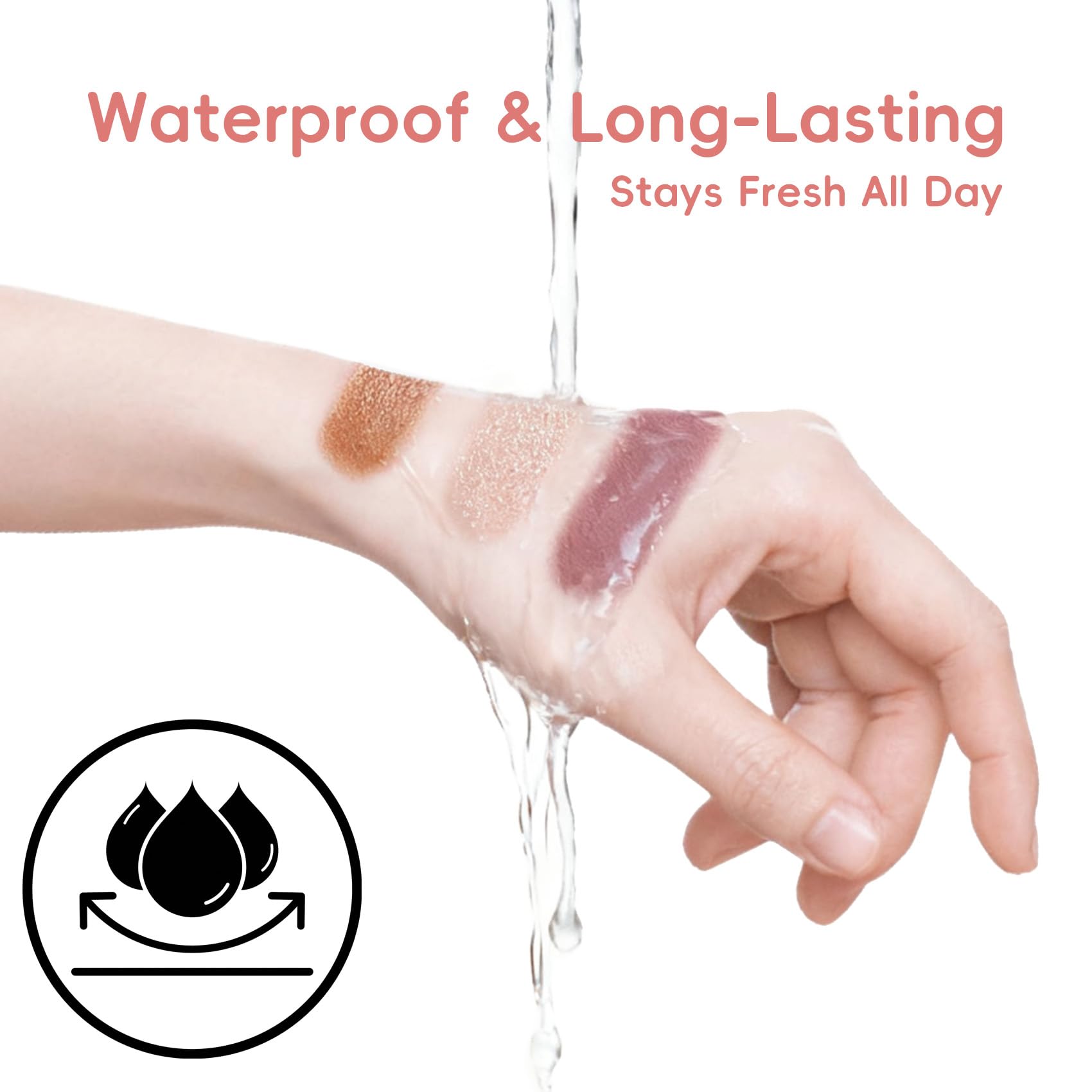 Creaglam eye demo with shimmer peach adding luminous warmth and dimension