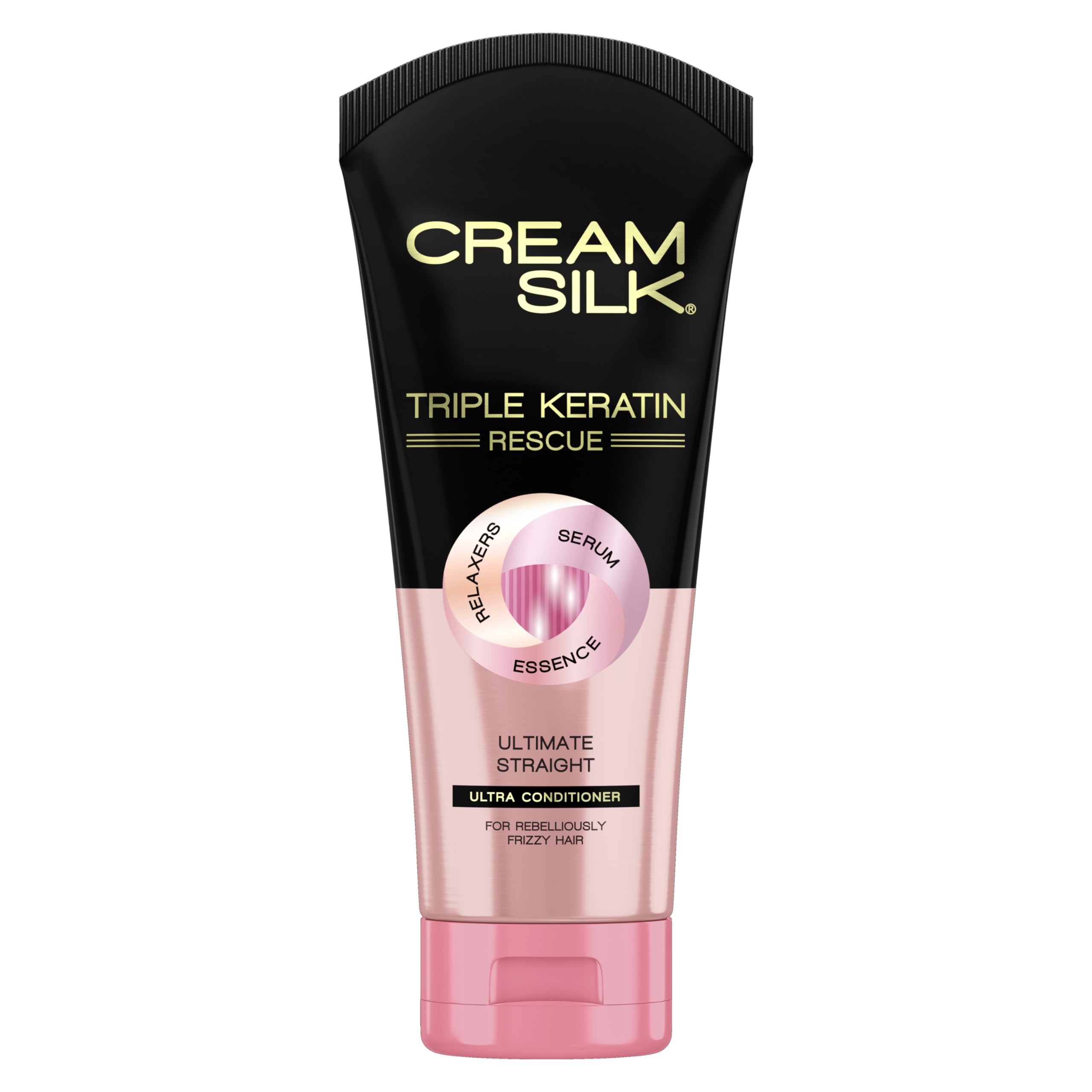 Cream Silk front bottle showing label and smoothing benefit