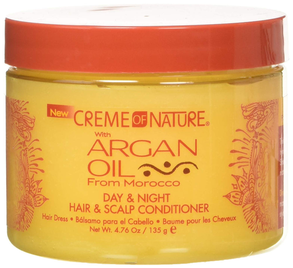 Creme of Nature front jar showing label and 4 oz size for easy identification and trust