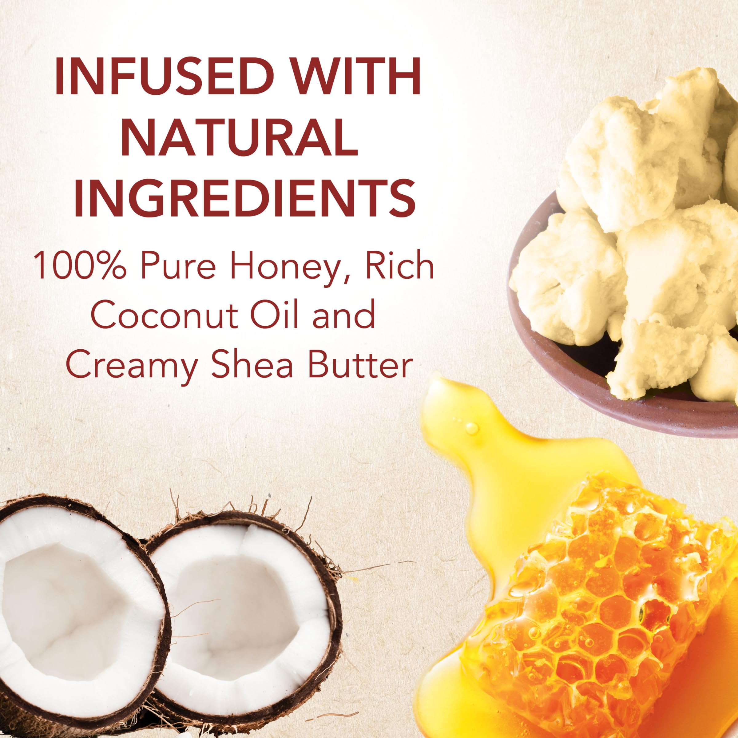 Creme of Nature label detail with ingredient focus for nourishing benefits