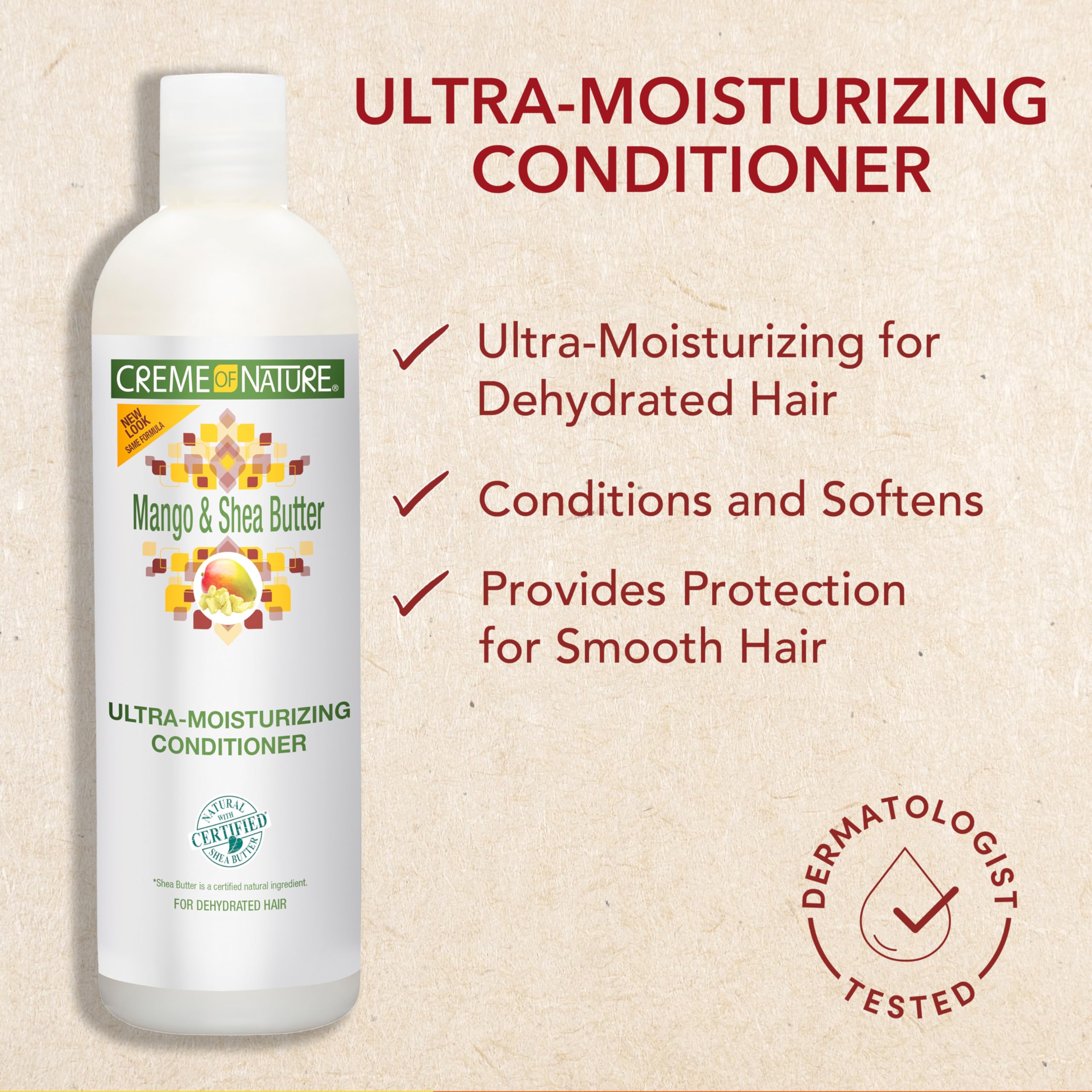 Creme of Nature hand applying conditioner demonstrating easy detangling