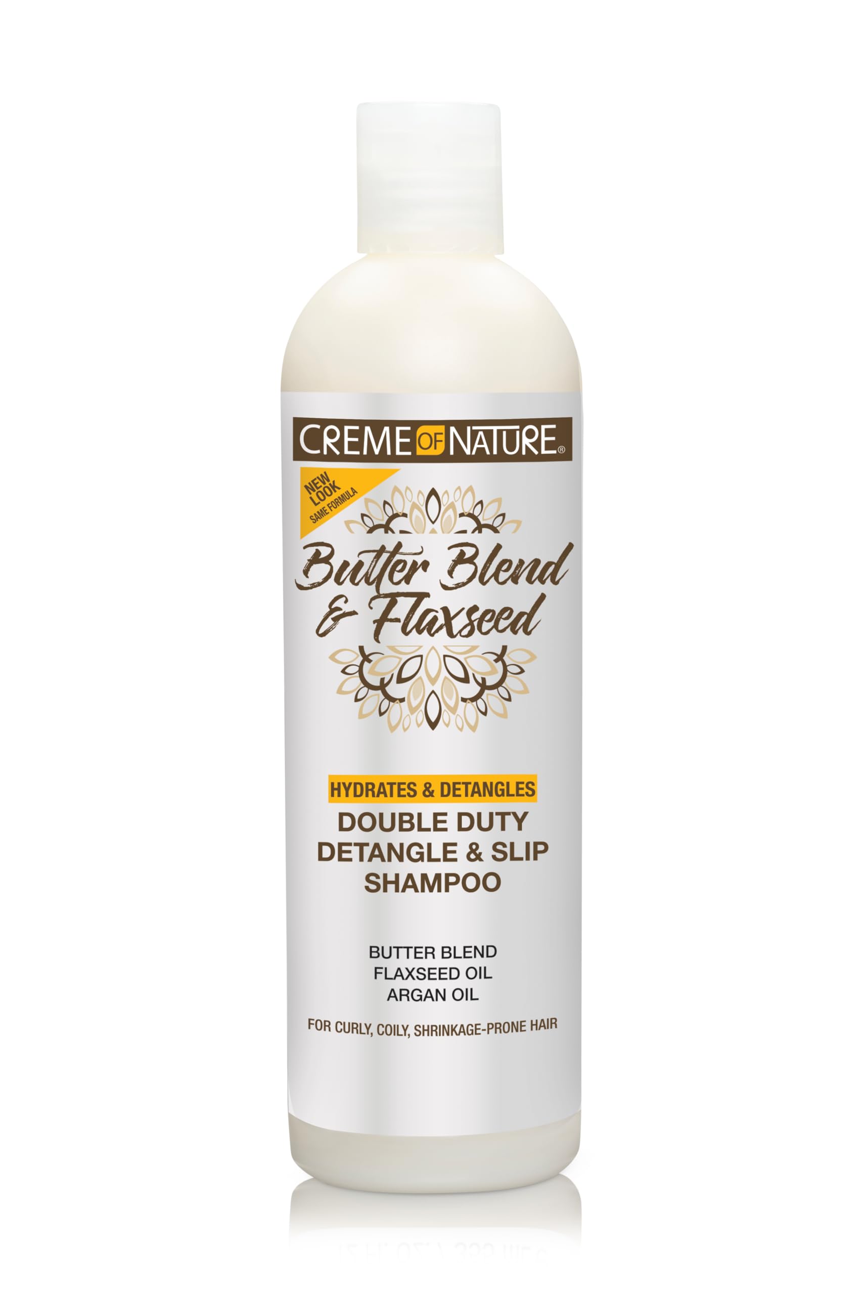 Creme of Nature front bottle showing label and product benefit