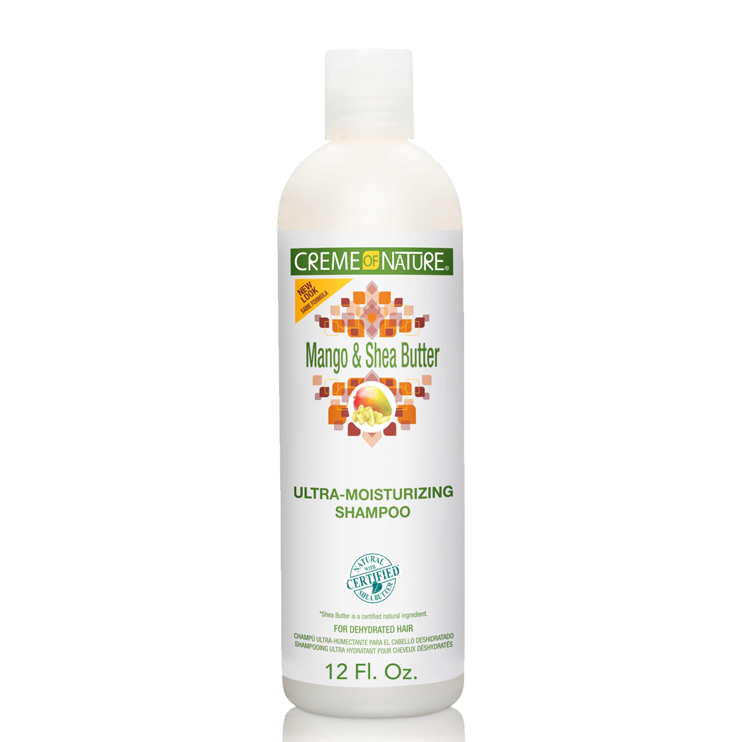 Creme of Nature front label showing product and benefits