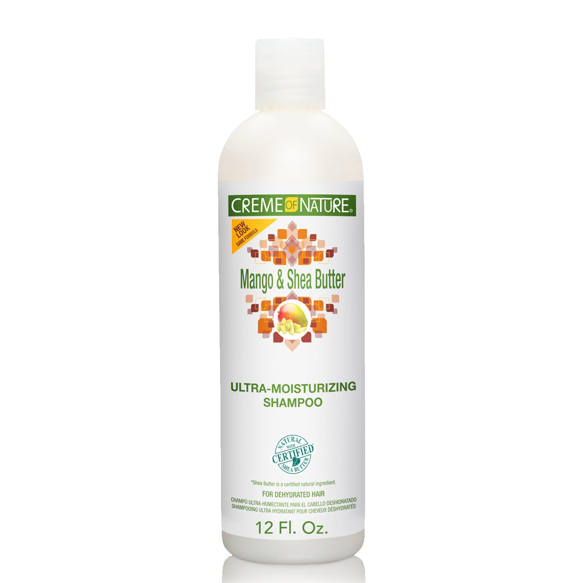 Creme of Nature front label showing product and benefits