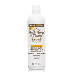 Creme of Nature front bottle showing label and 12 oz size, highlights easy detangling