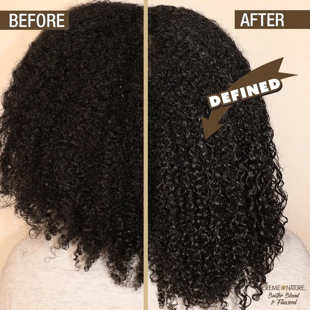 Creme of Nature applied during twist-out styling demonstrating elongation and frizz control