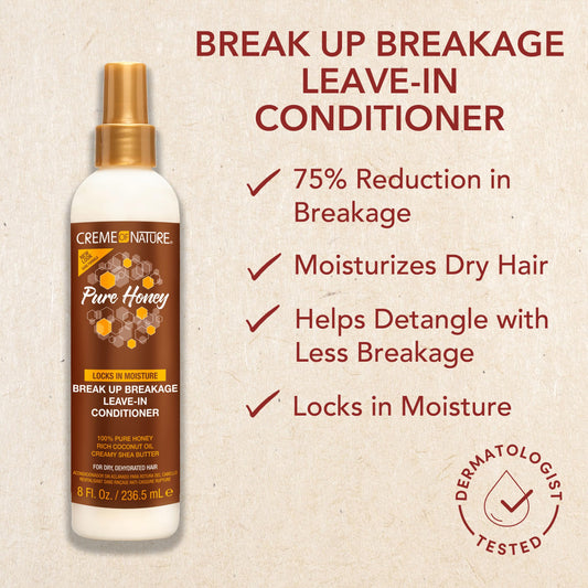 Creme of Nature label close-up highlighting ingredients and clarity