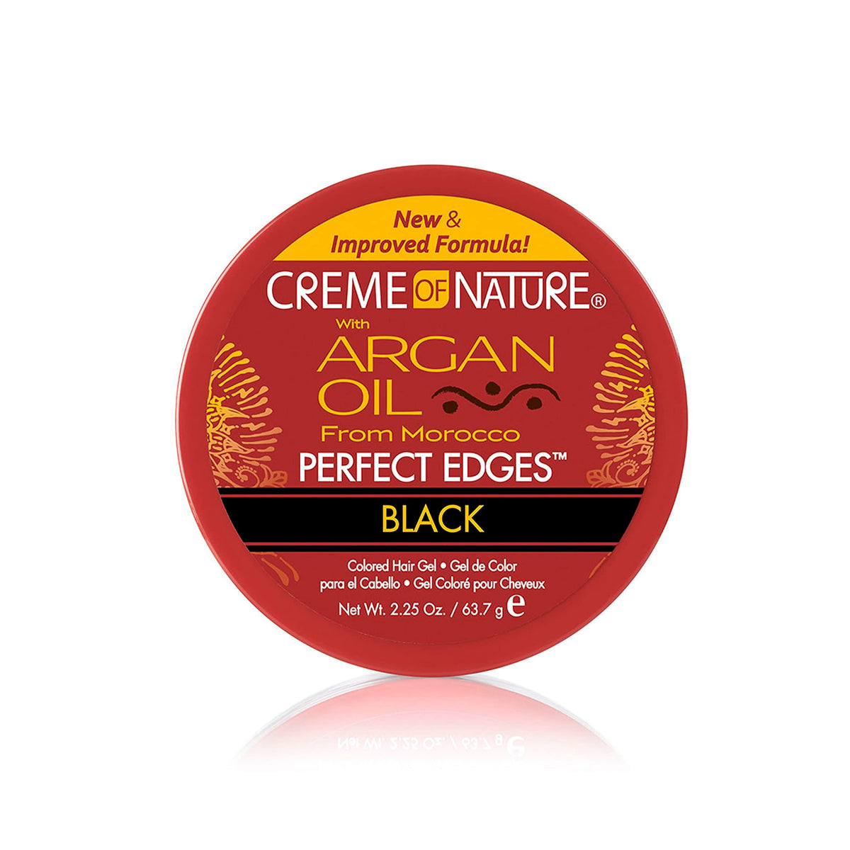 Creme of Nature front packaging shows product and benefits