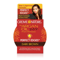Creme of Nature front jar showing label and tinted edge gel benefit