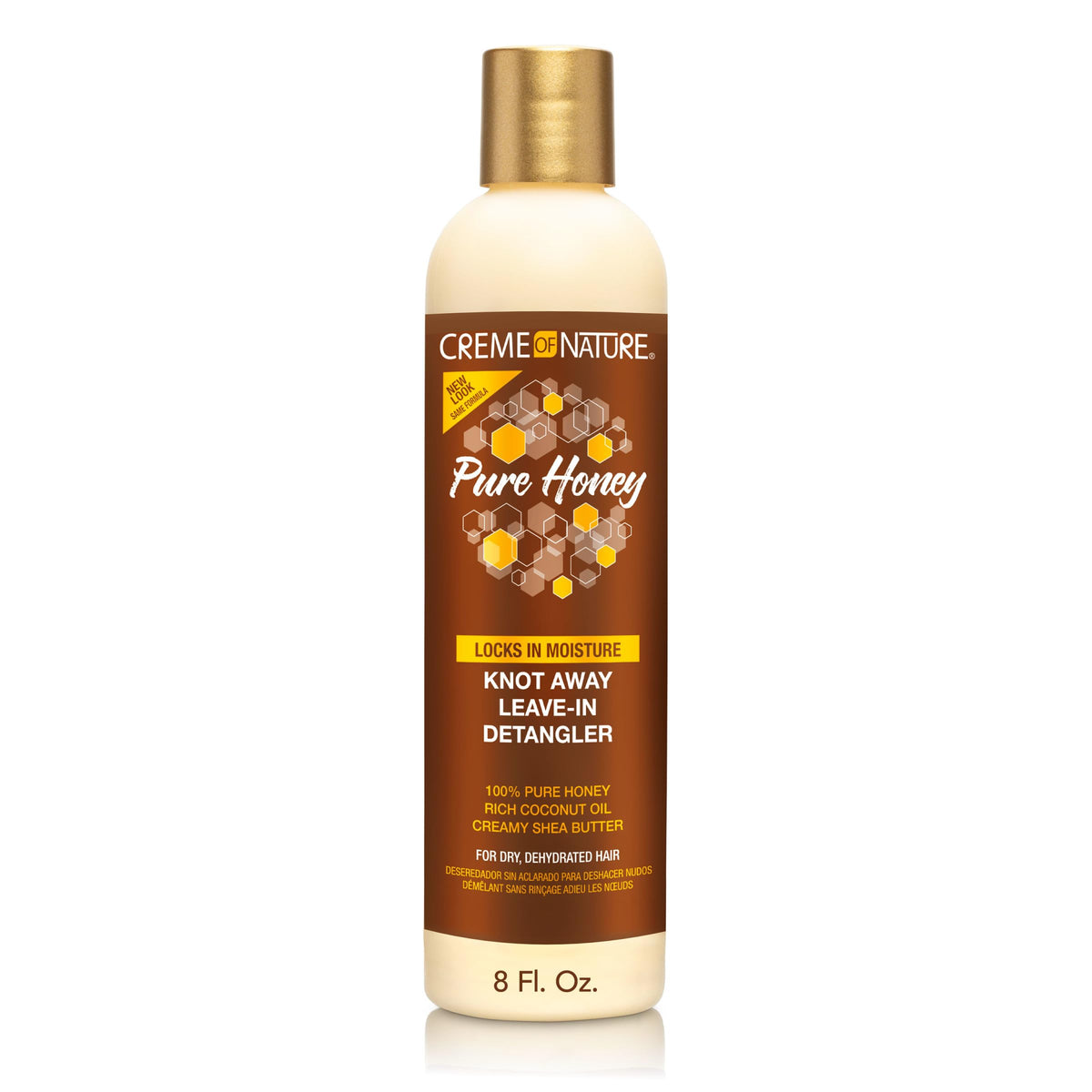 Creme of Nature front packaging showing product and benefit of instant detangling