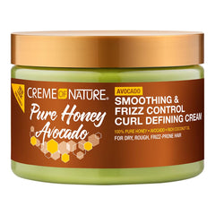Creme of Nature jar front packaging showing label and size, highlights nourishing ingredients