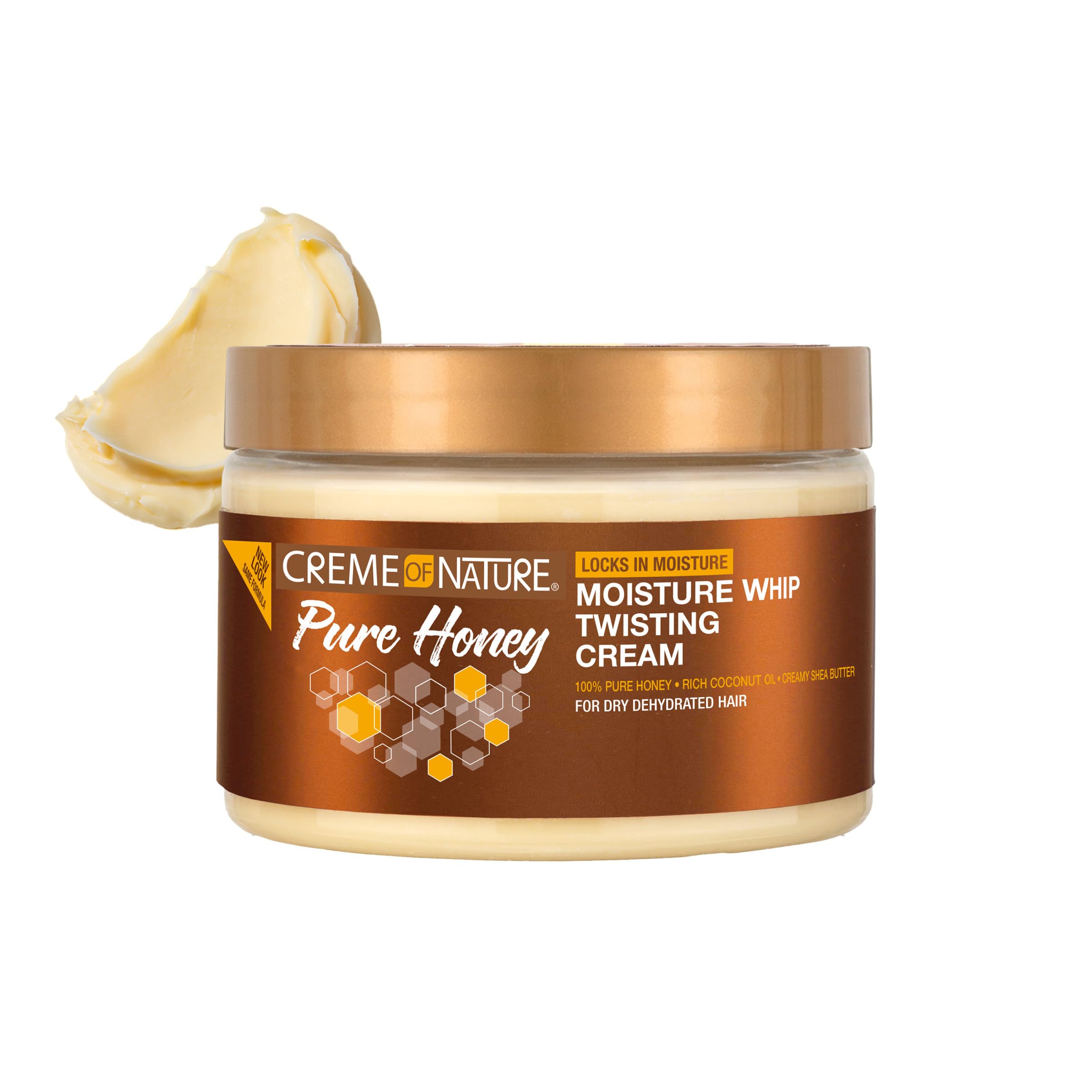 Creme of Nature creamy texture close-up demonstrating lightweight glide