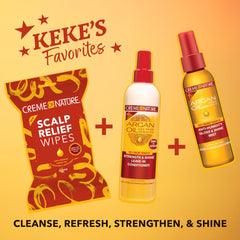 Creme of Nature packet inside handbag for on-the-go relief benefit
